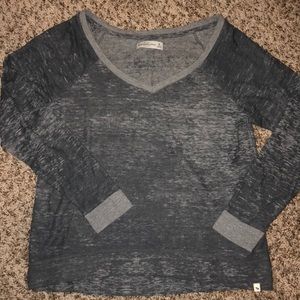 Gray Abercrombie V-neck Sweater